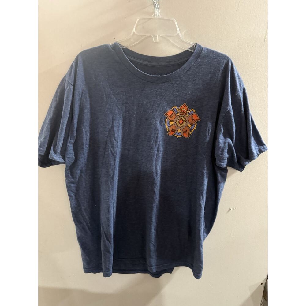 Stranger Things Tee Shirt Men's XL Navy Cotton Short Sleeve Crew Neck Pullover - Picture 3 of 8